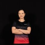 Yuan Wan w koszulce Donic Spider 2025